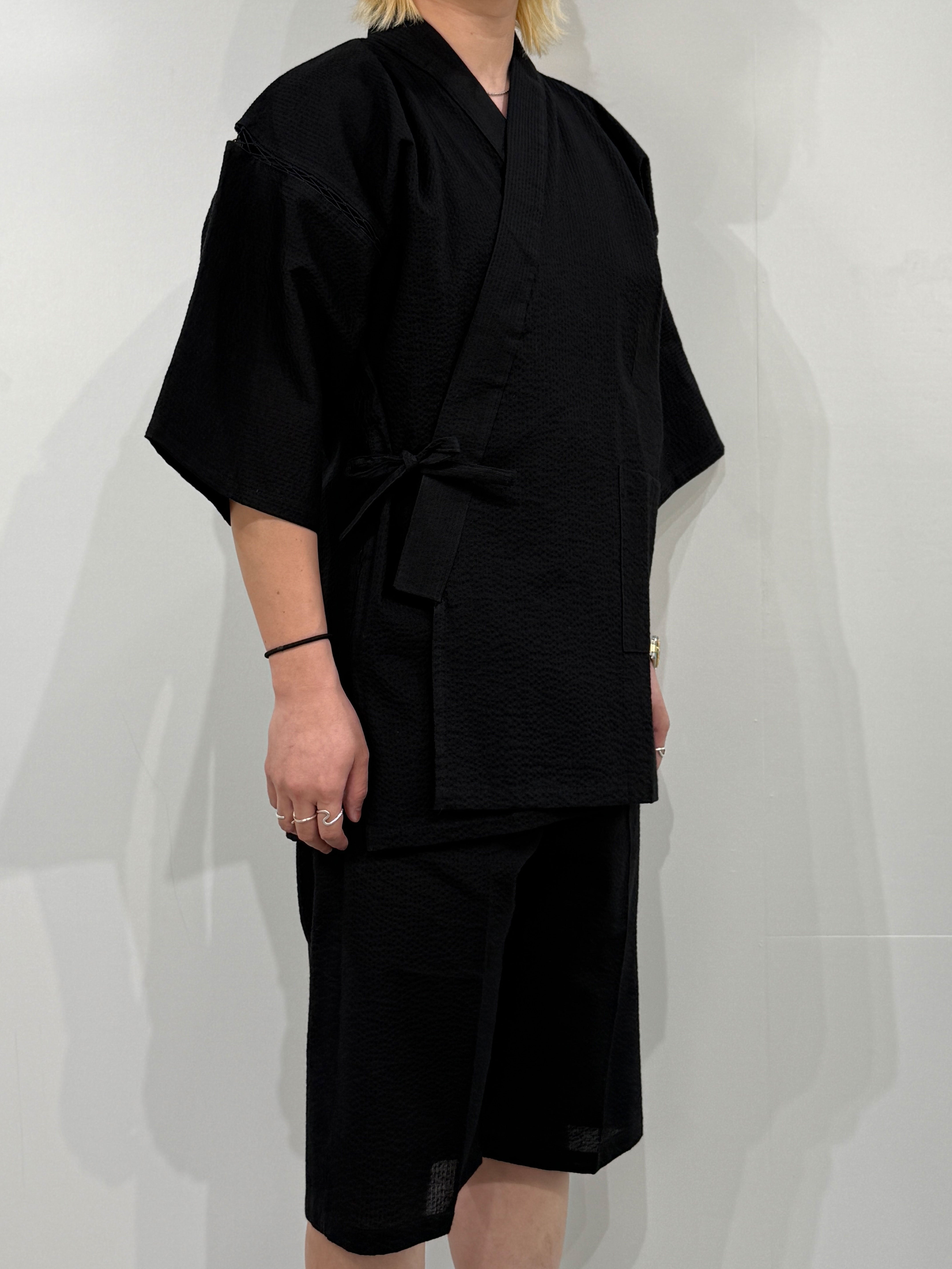 [参SELECT] Seersucker Jinbei Black L