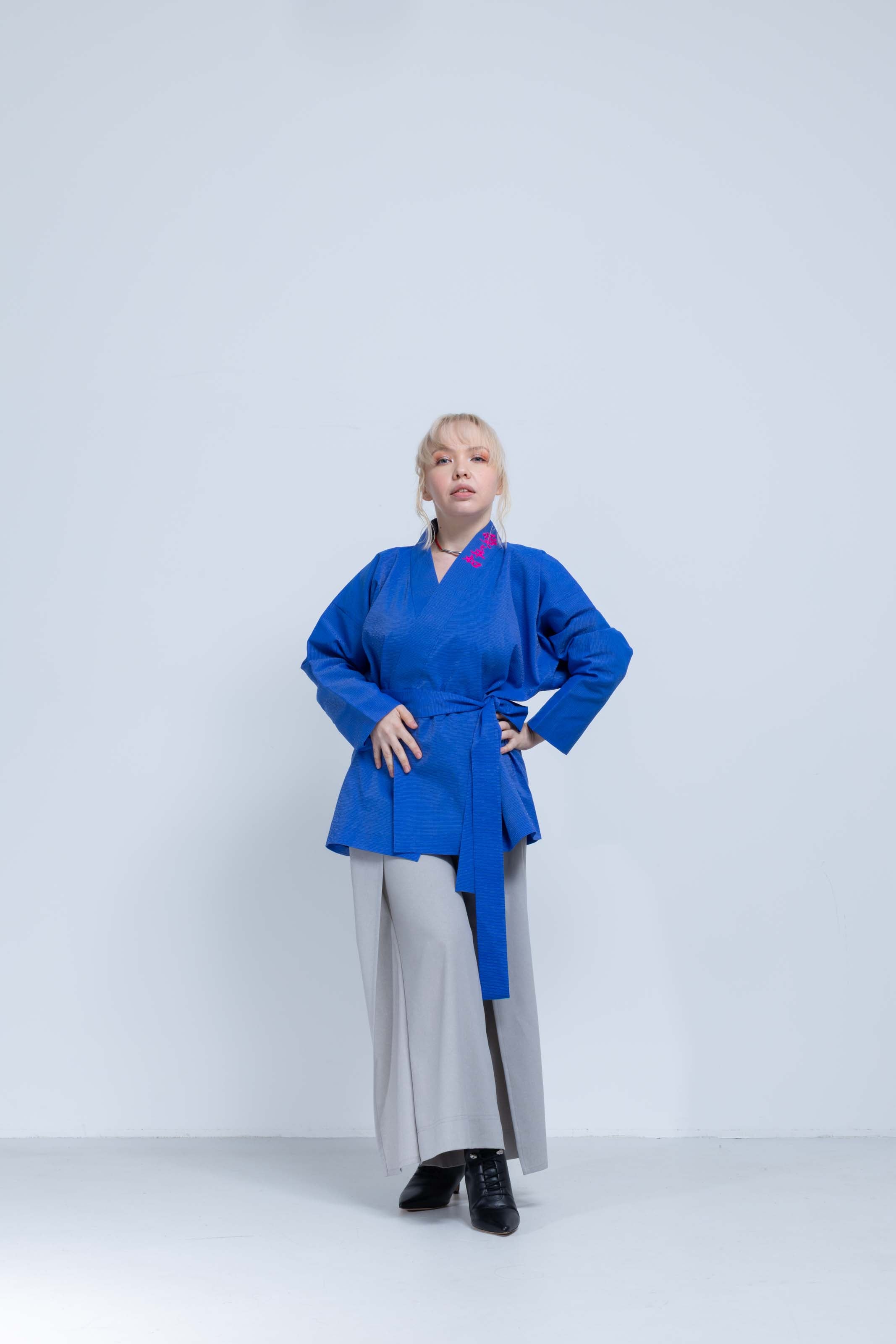 OHARAME KIMONO JACKET / 碧-ao-