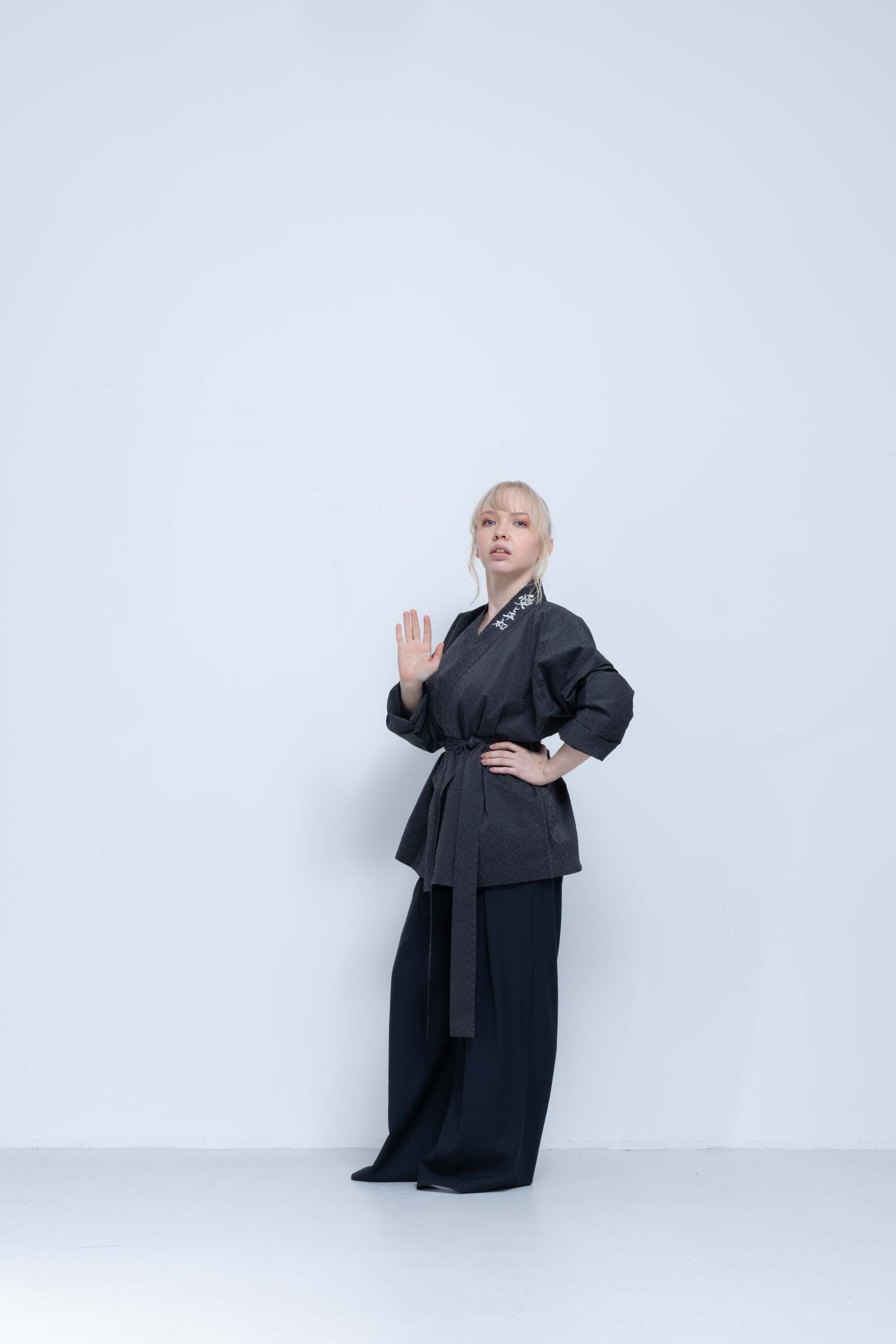 OHARAME KIMONO JACKET / gray / 墨-sumi-