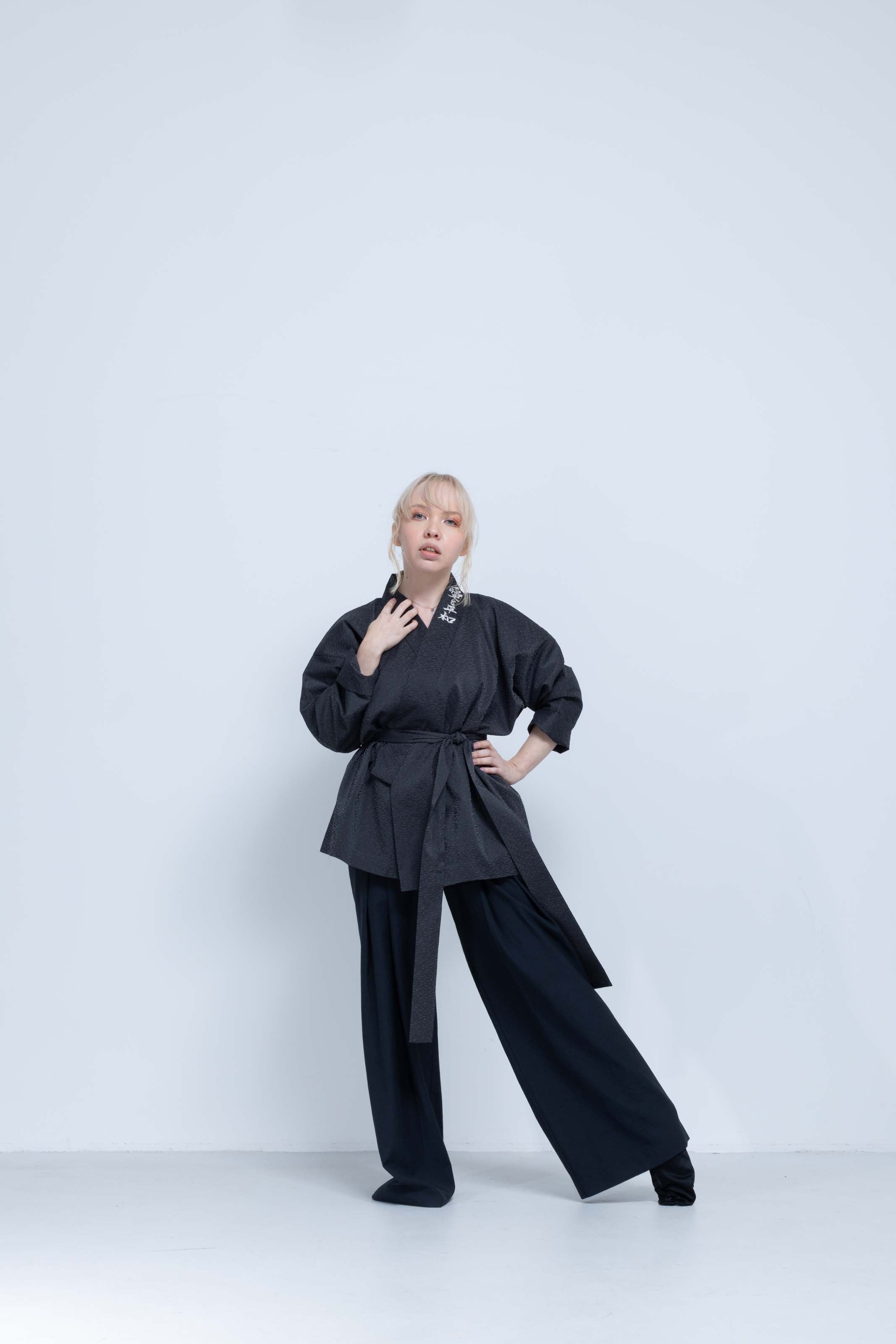 OHARAME KIMONO JACKET / gray / 墨-sumi-