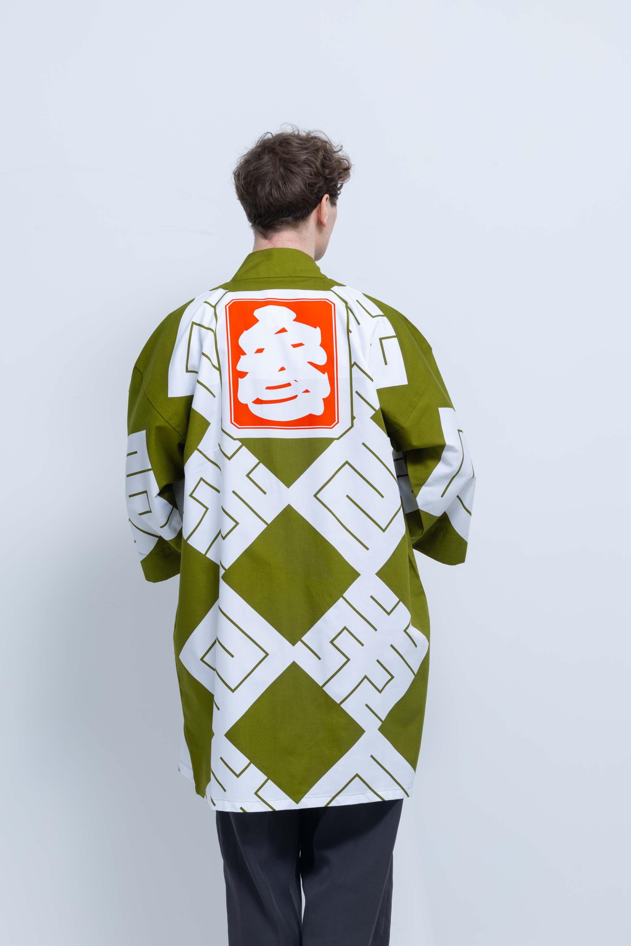 MILE -JAPAN- SHIRUSHI-ZOME HANTEN JACKET / MATCHA / 参 -日本- 印染半纏
