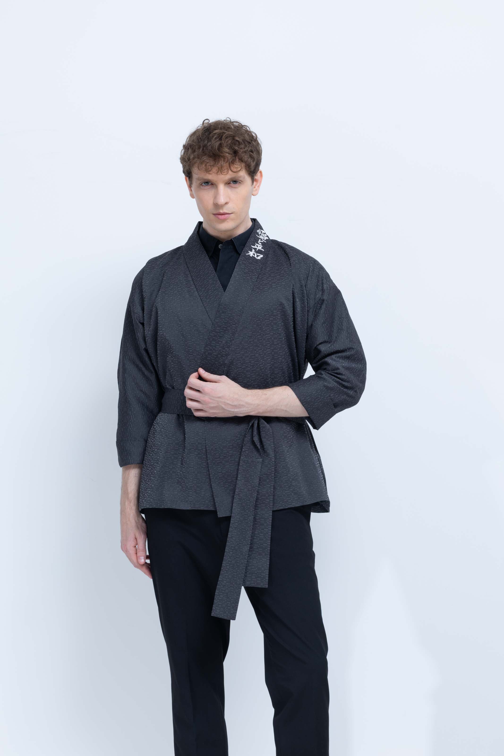 OHARAME KIMONO JACKET / gray / 墨-sumi-