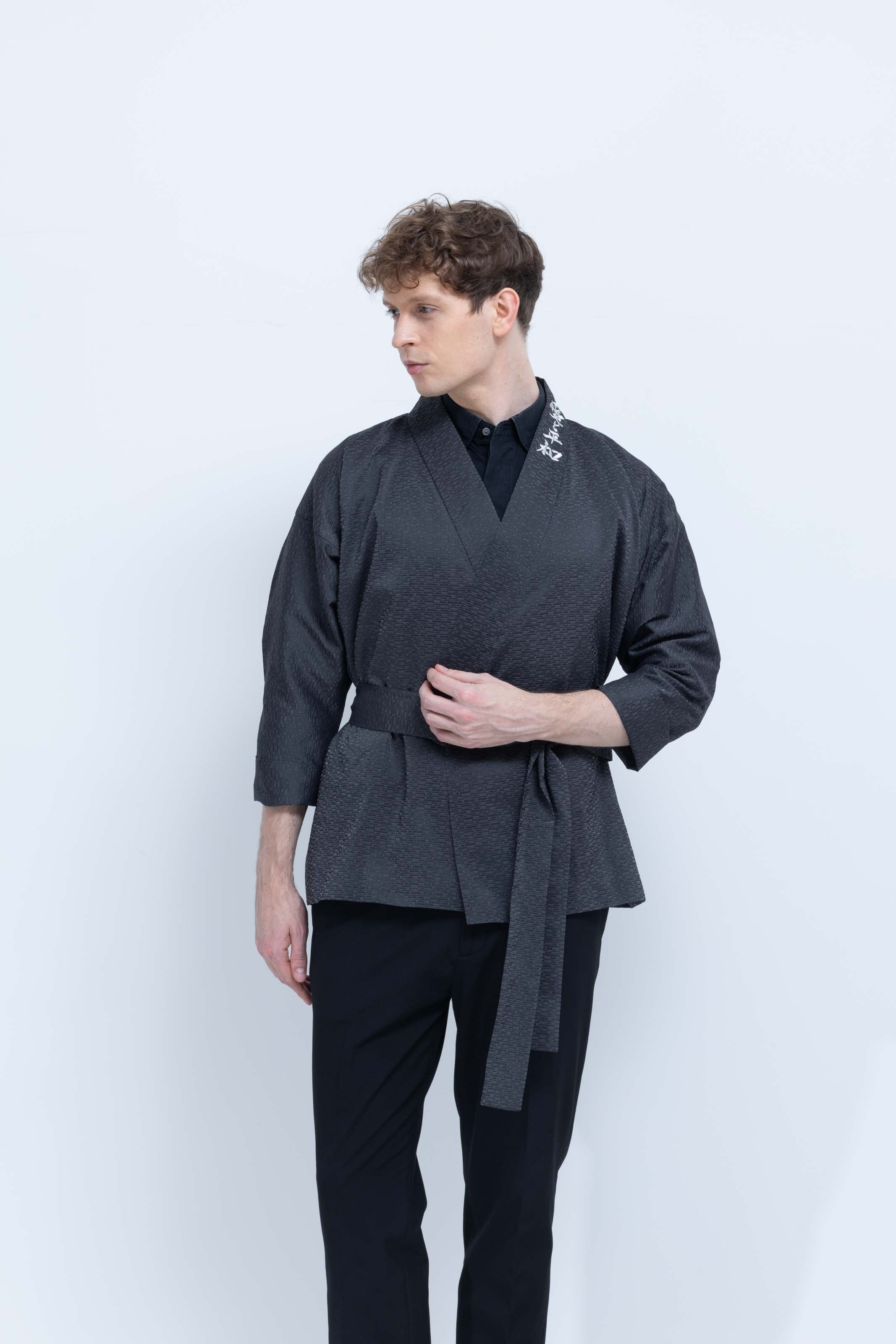 OHARAME KIMONO JACKET / gray / 墨-sumi-