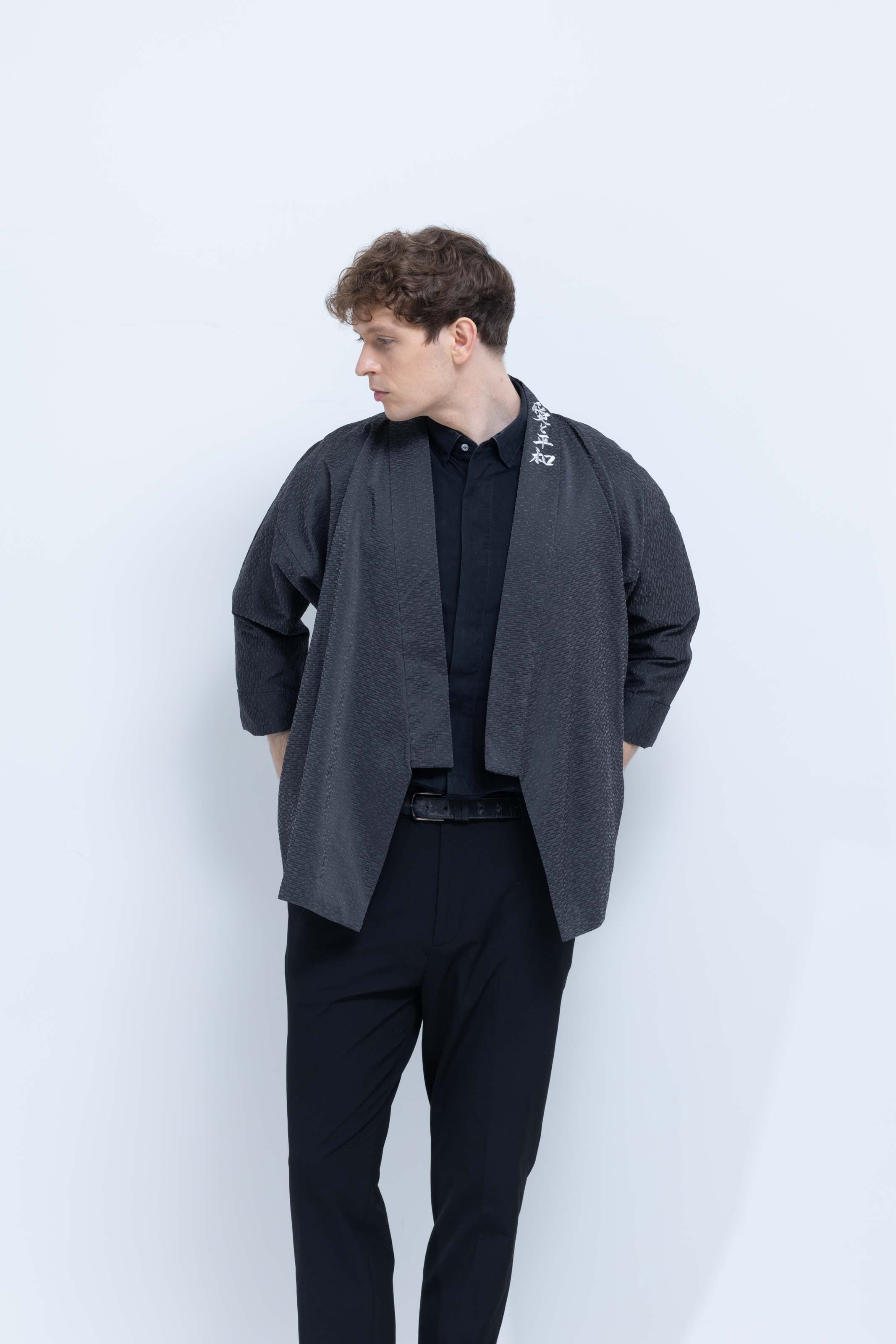 OHARAME KIMONO JACKET / gray / 墨-sumi-