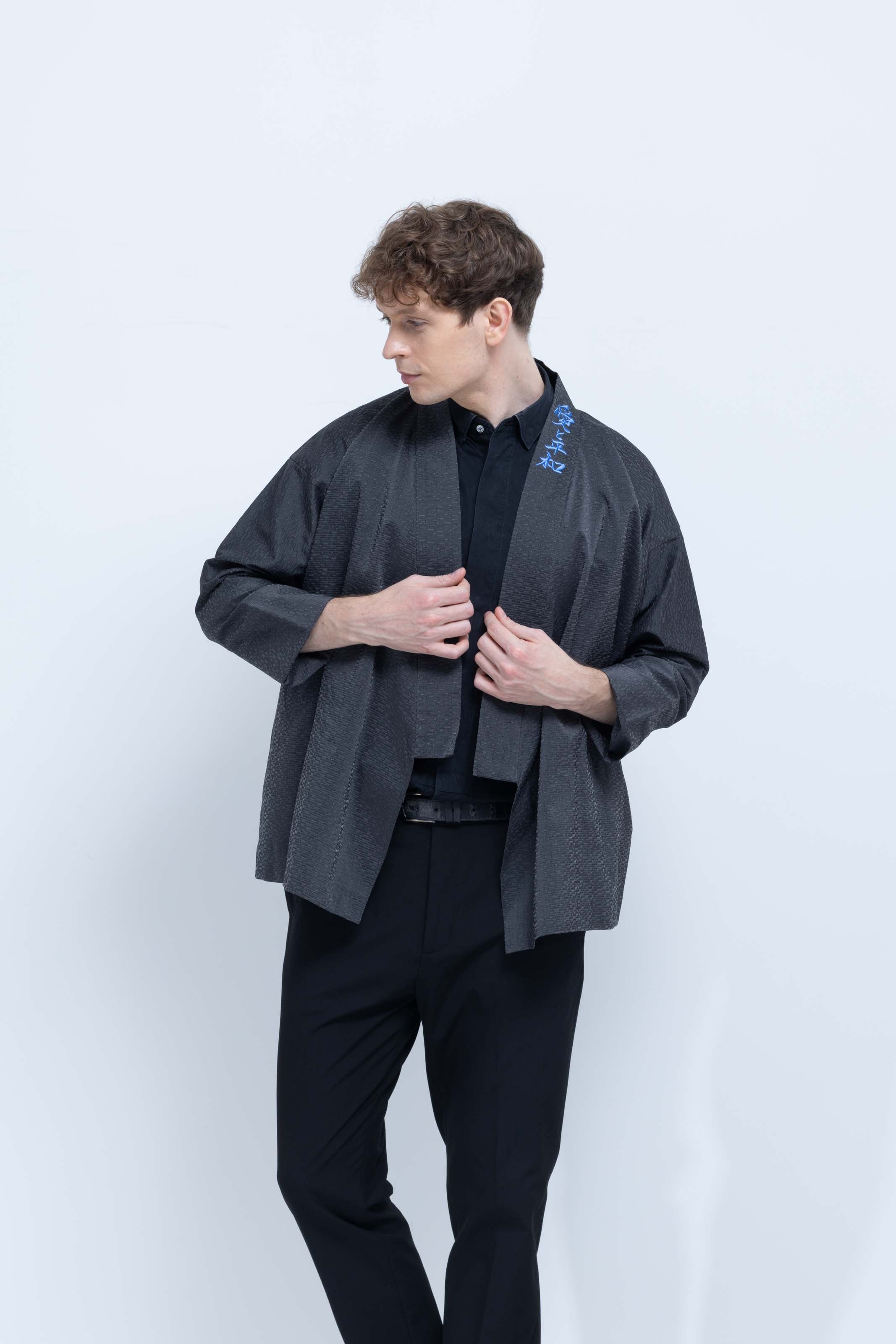 OHARAME KIMONO JACKET / blue / 墨-sumi-
