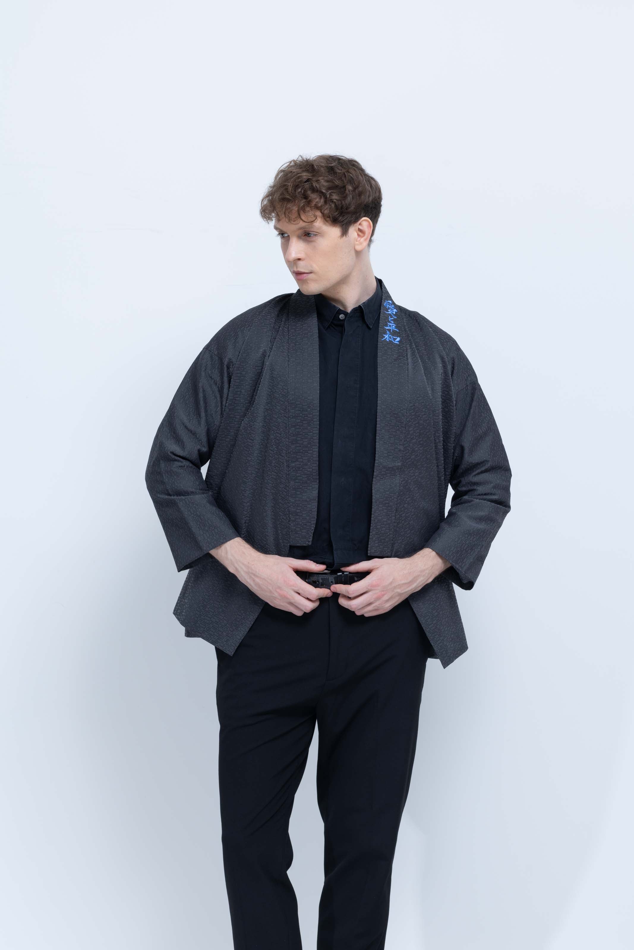 OHARAME KIMONO JACKET / blue / 墨-sumi-