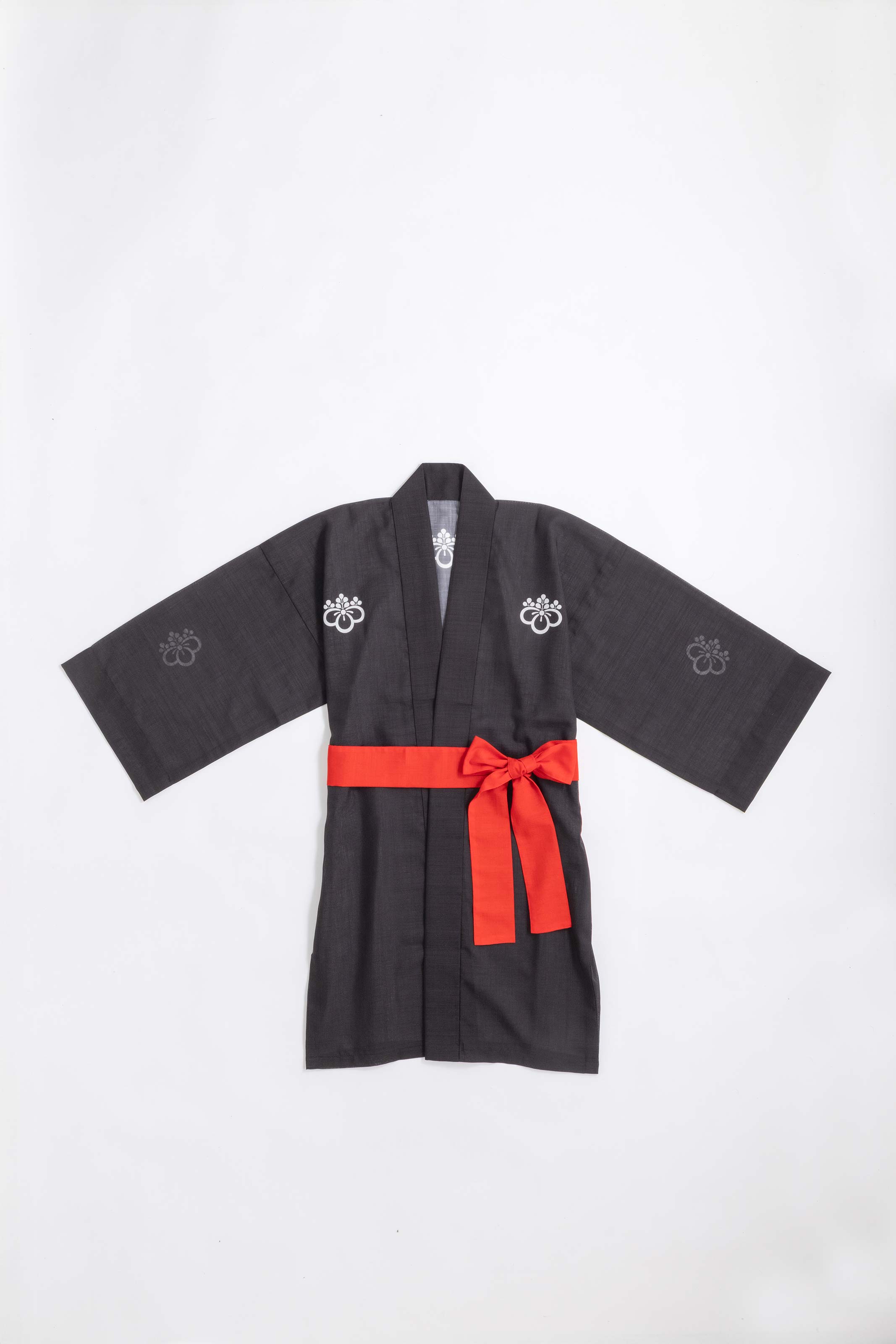TRADITIONAL SHEER HAPPI / RED_OBI / 紗紬法被